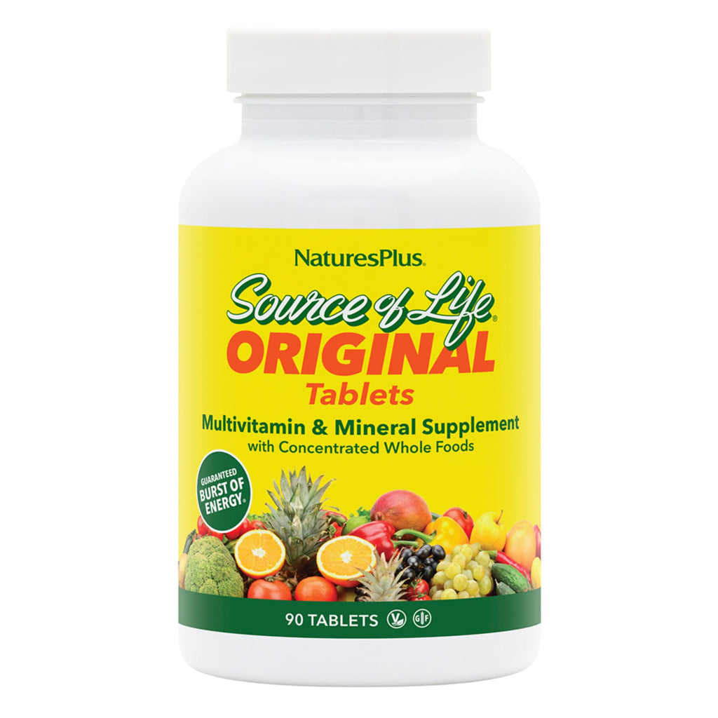 NaturesPlus Source of Life - 2 x 90 Tablets Multivitamin | Gluten Free & Vegetarian | 60 Servings
