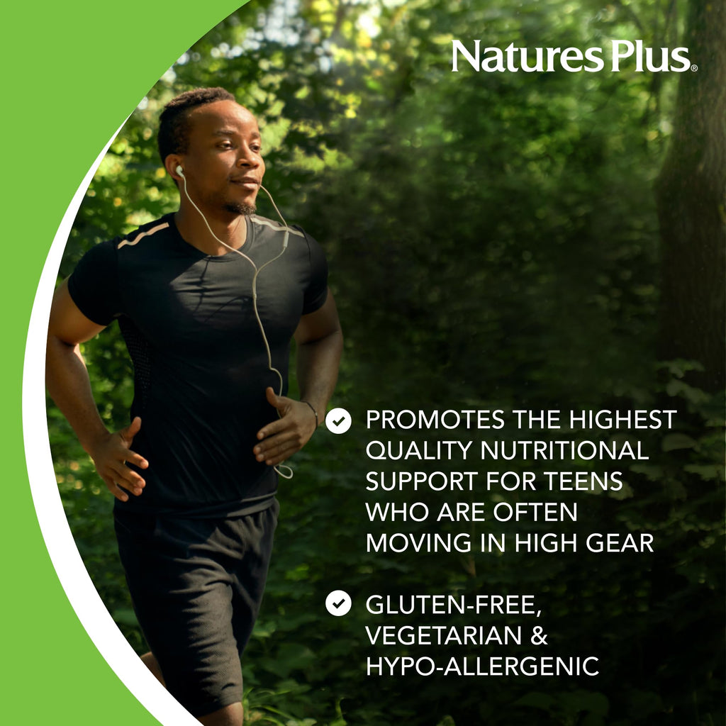 NaturesPlus Source of Life Adult Chewable Multivitamin – Apple Cinnamon Flavor (90 Wafers, 45 Servings)