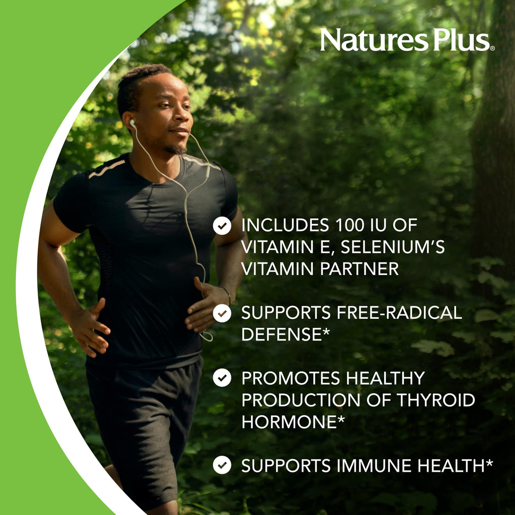 NaturesPlus Super Selenium Complex - 200 mcg, 90 Vegetarian Tablets | Thyroid Support & Antioxidant
