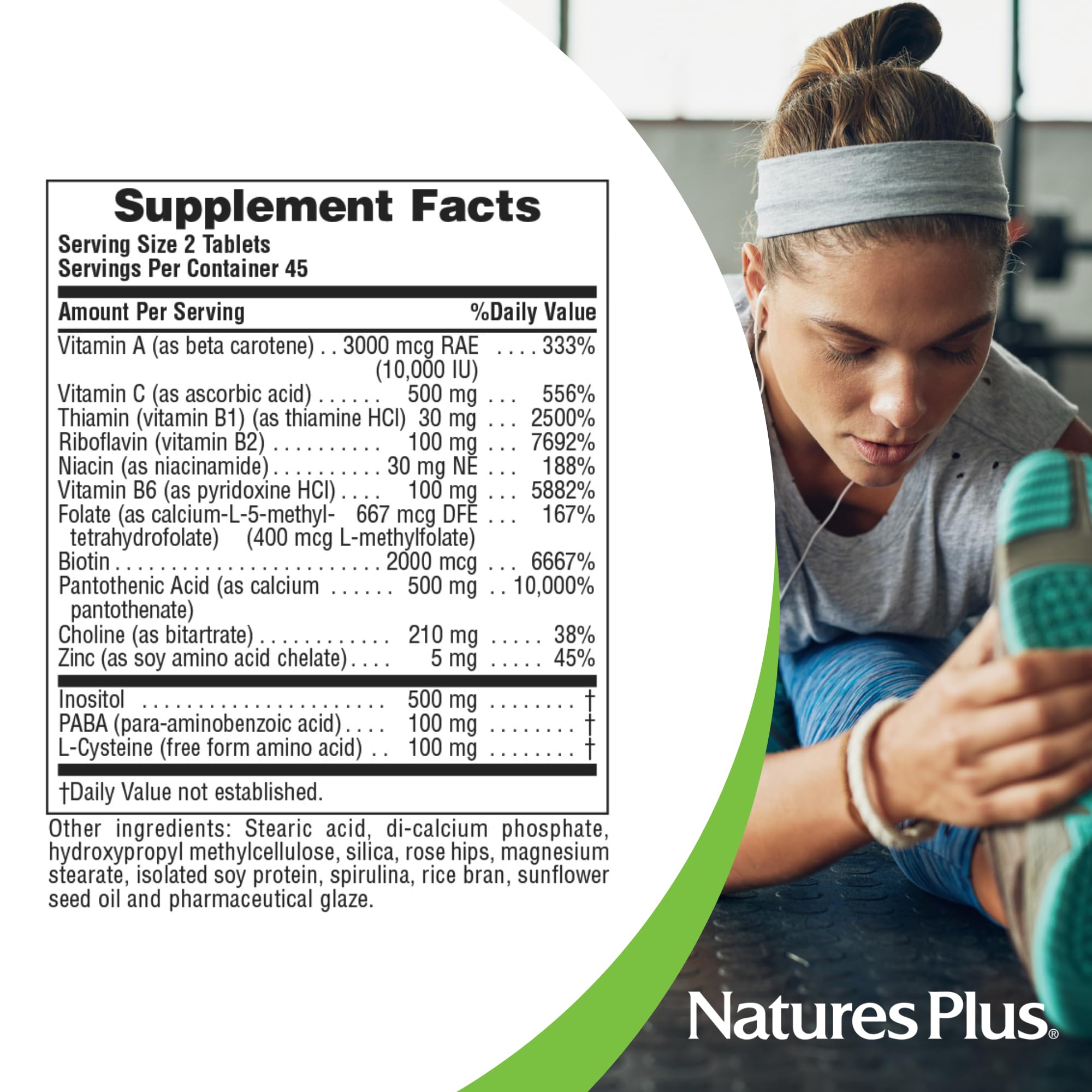 NaturesPlus Ultra Hair – 90 Tablets (Pack of 2), Sustained Release, Gluten Free – 90 Servings