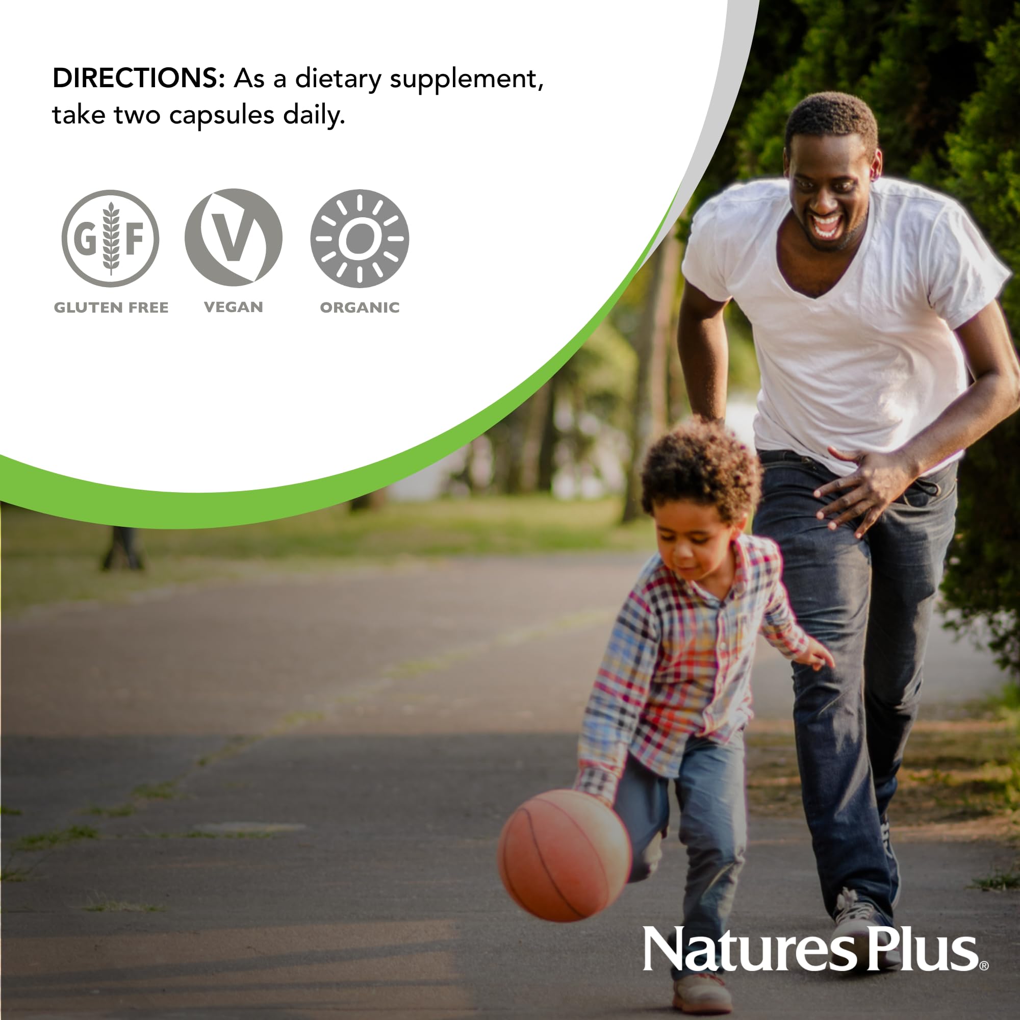 NaturesPlus Source of Life Garden Vitamin C - 60 Vegan Capsules (Pack of 2) | Immune Support | Organic, Non-GMO, Gluten Free