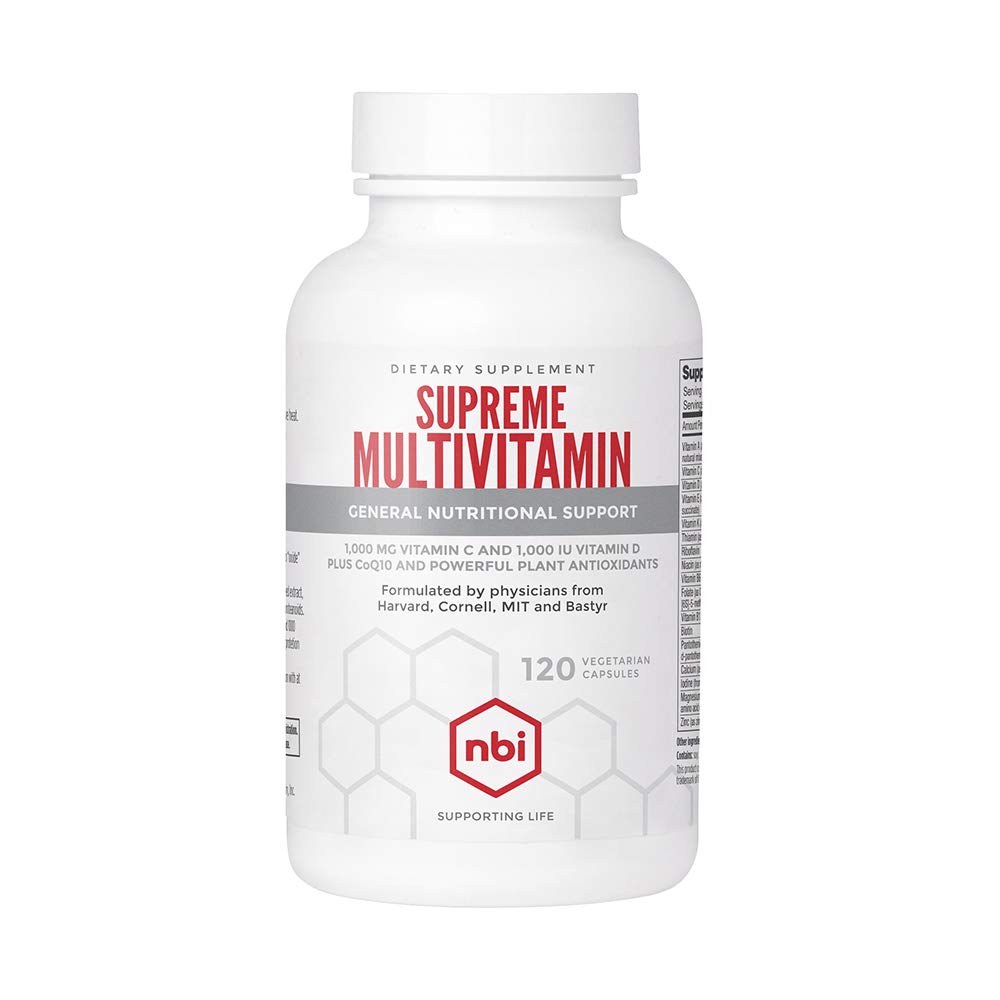 NBI Supreme Daily Multivitamin | 120ct Veggie Capsules | Vitamins A–B12