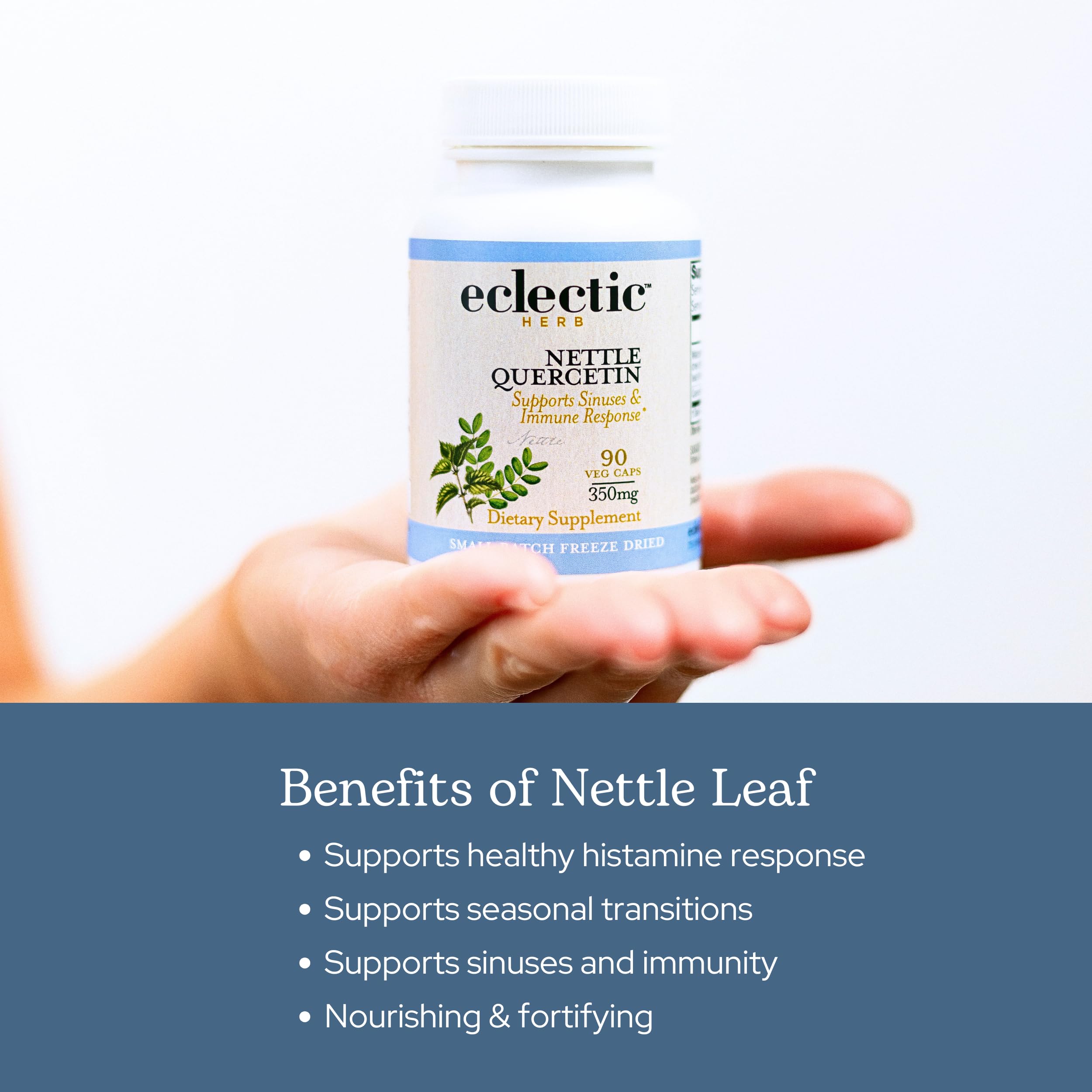 Eclectic Institute Nettle Leaf - Raw Freeze-Dried, Non-GMO, 90 CT