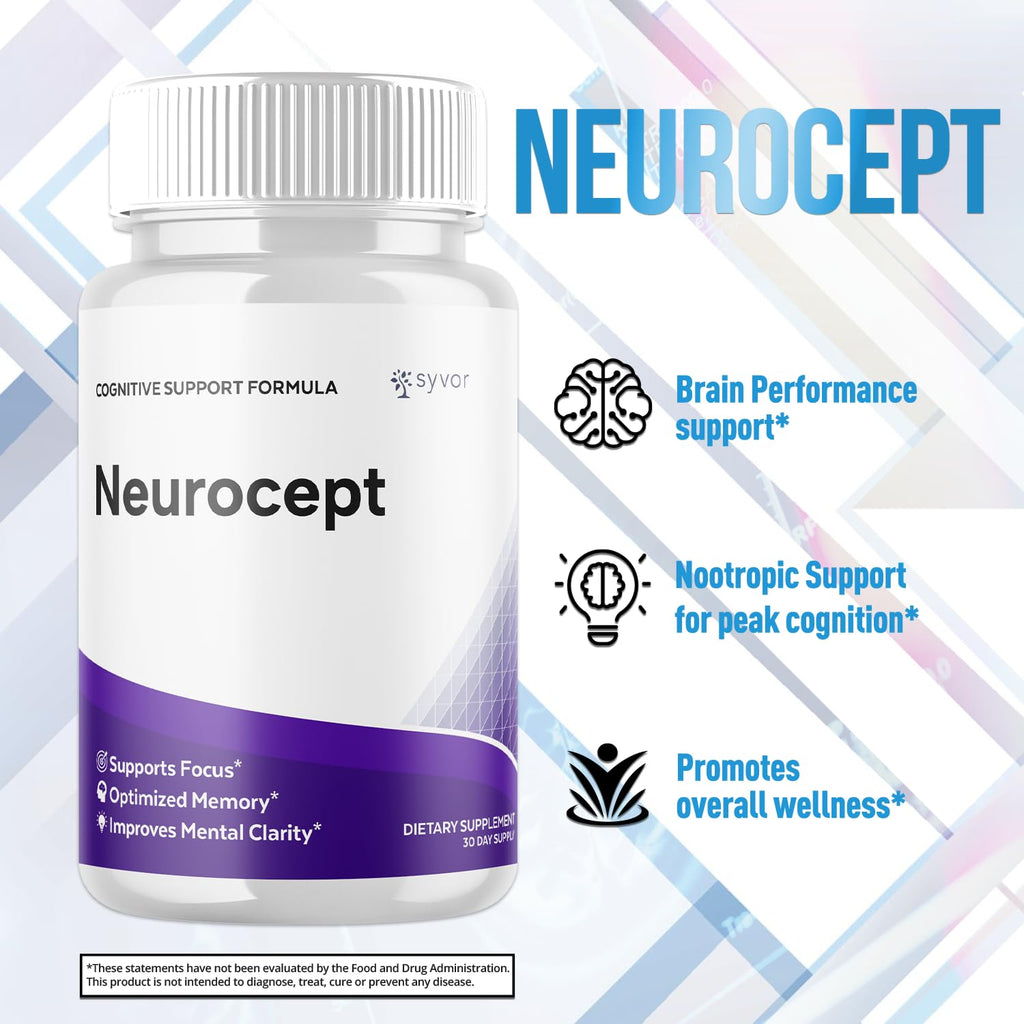Neurocept Capsules 3 Pack – Brain Support Supplement (180 Capsules)