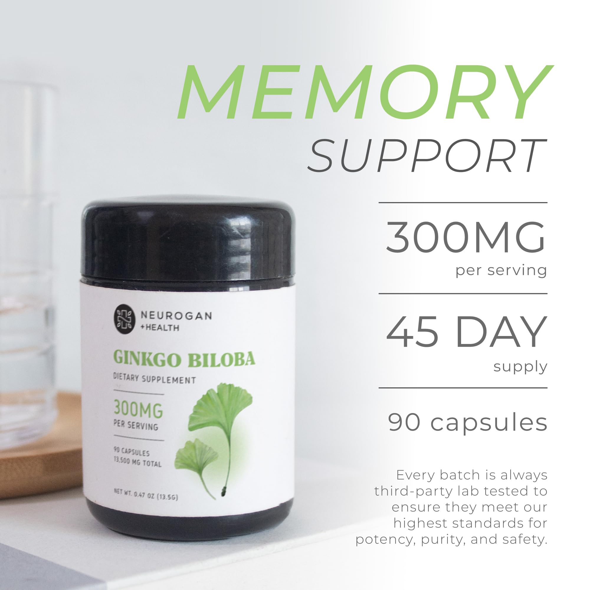 Neurogan Ginkgo Biloba Capsules - Memory & Focus (90 Vegan Capsules)