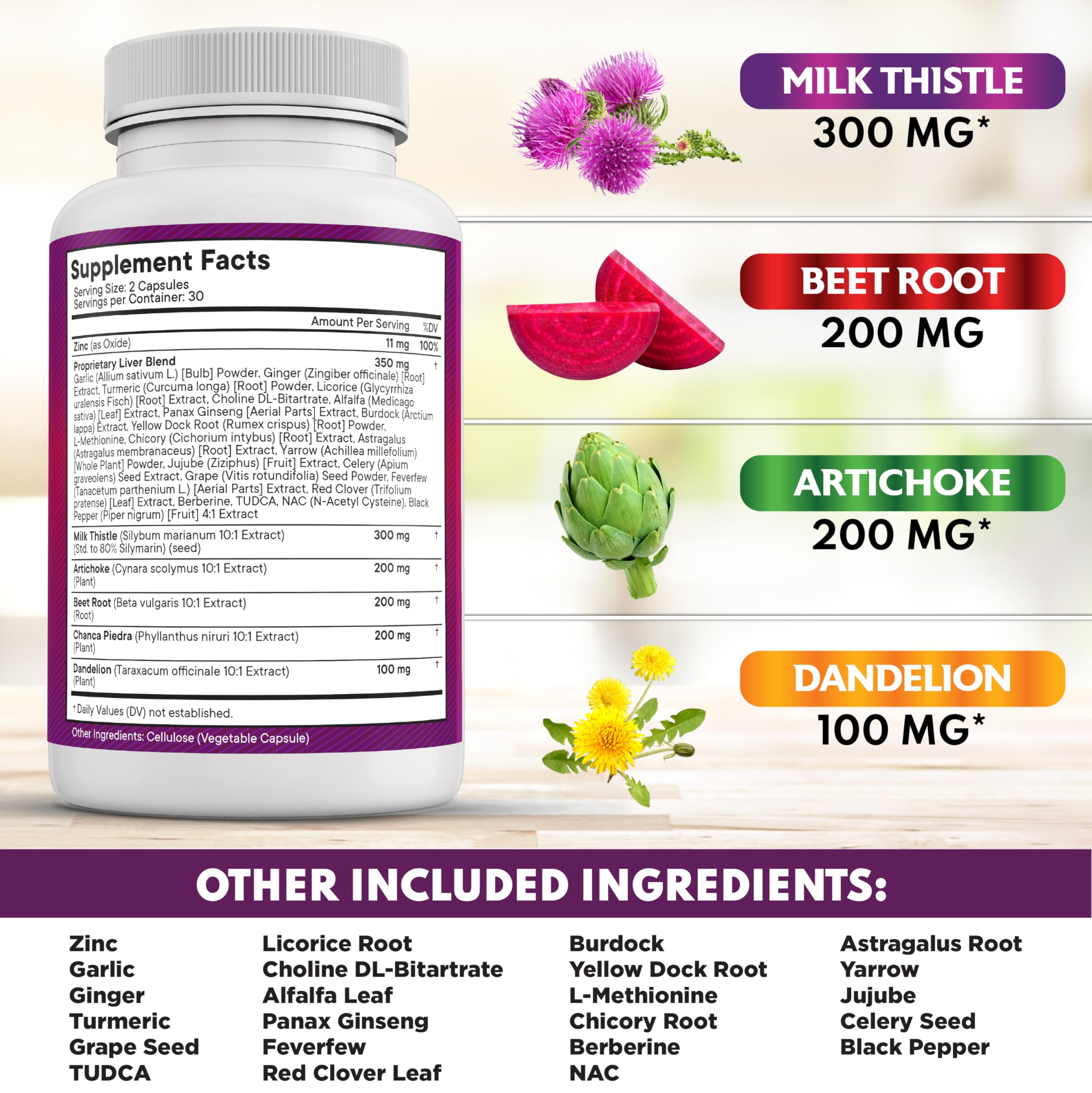 NEW AGE Liver Support – Milk Thistle, NAC, TUDCA, Chanca Piedra (60 Count)