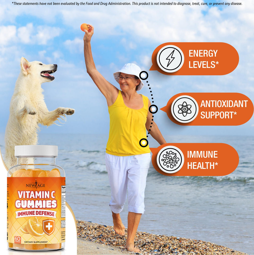 New Age Vitamin C Gummies Orange – Immune Support (60 Gummies)