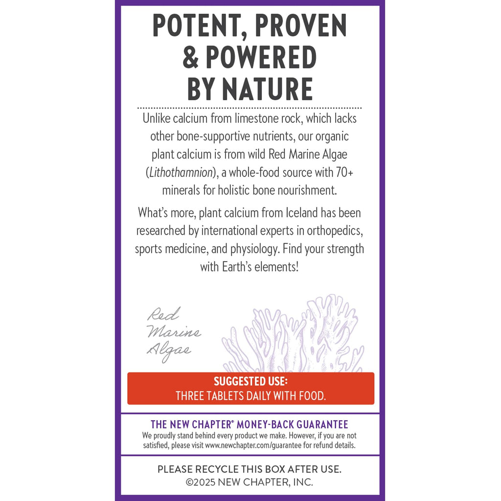 New Chapter Calcium Supplement - Organic Plant Calcium for Bone Strength (180 Count)