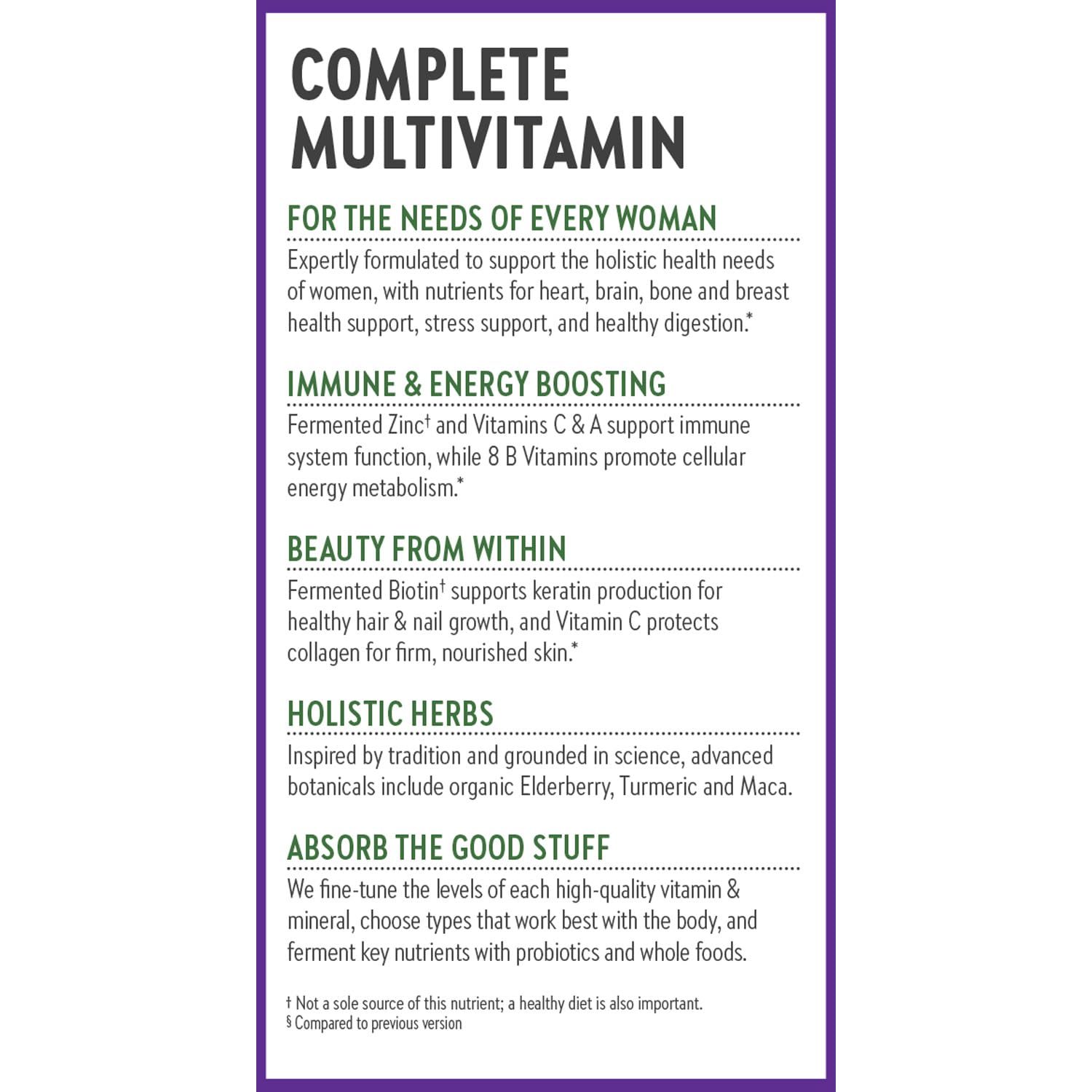 New Chapter Women’s One Daily Multivitamin – Gentle, Fermented Nutrition for Immune Support & Hair Health