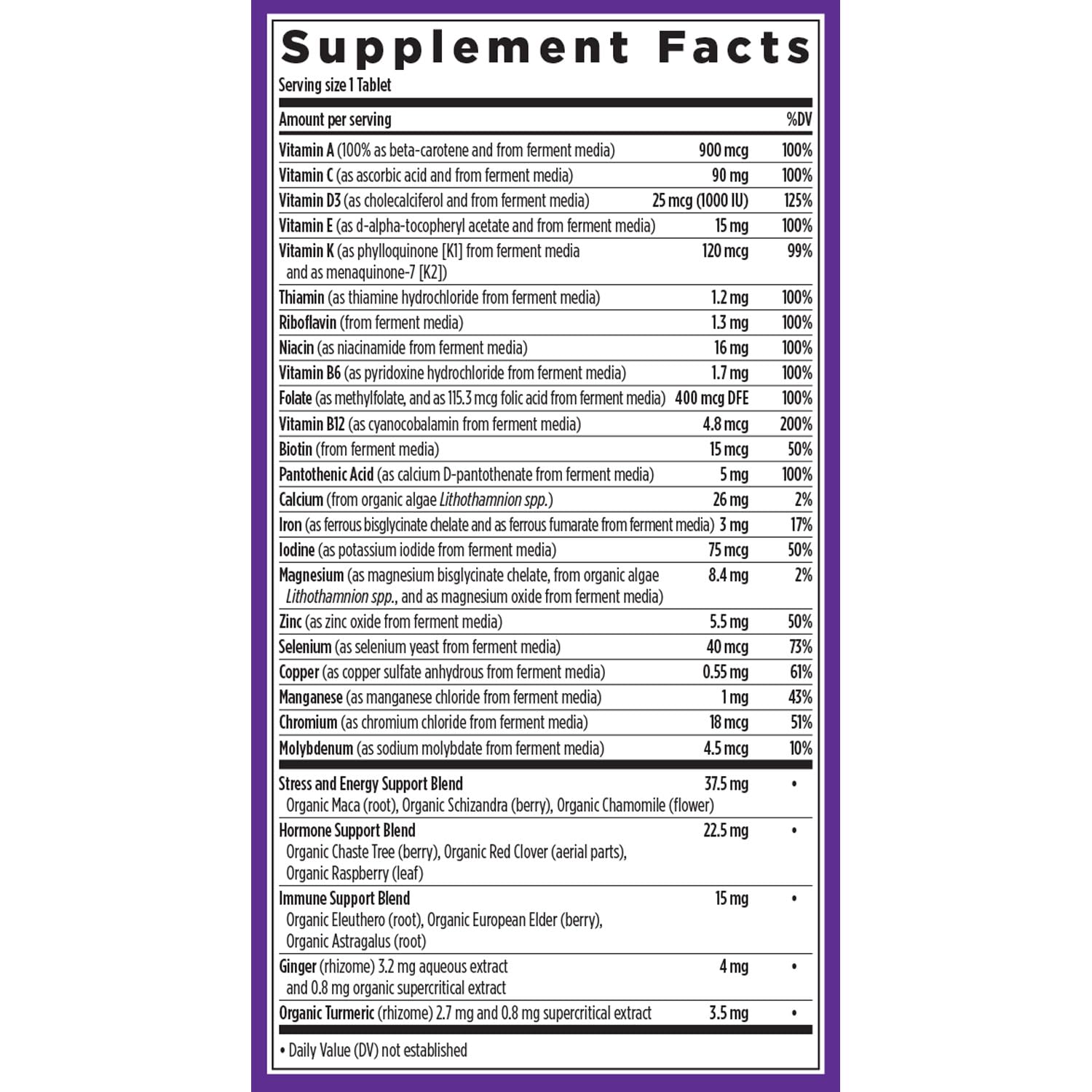 New Chapter Women’s One Daily Multivitamin – Gentle, Fermented Nutrition for Immune Support & Hair Health