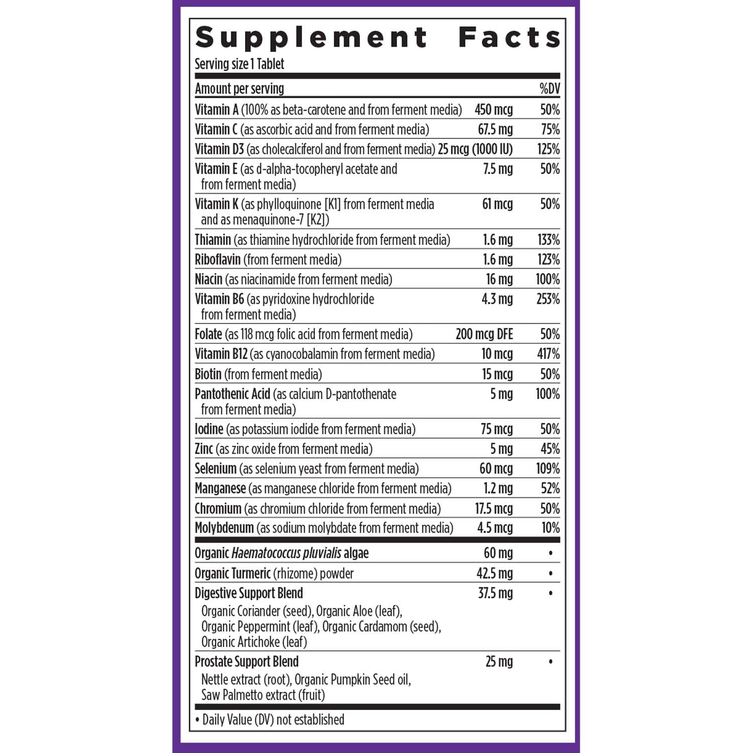 New Chapter Men's Multivitamin 55+ — One Daily, Fermented, Non-GMO, Immune & Brain Health, 96 Tablets