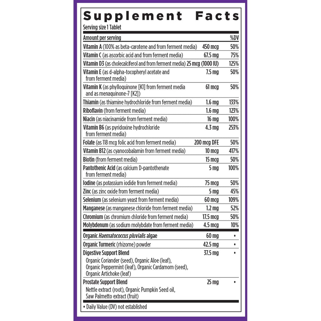 New Chapter Men's Multivitamin 50+ (48 ct) | Immune, Brain & Heart Support