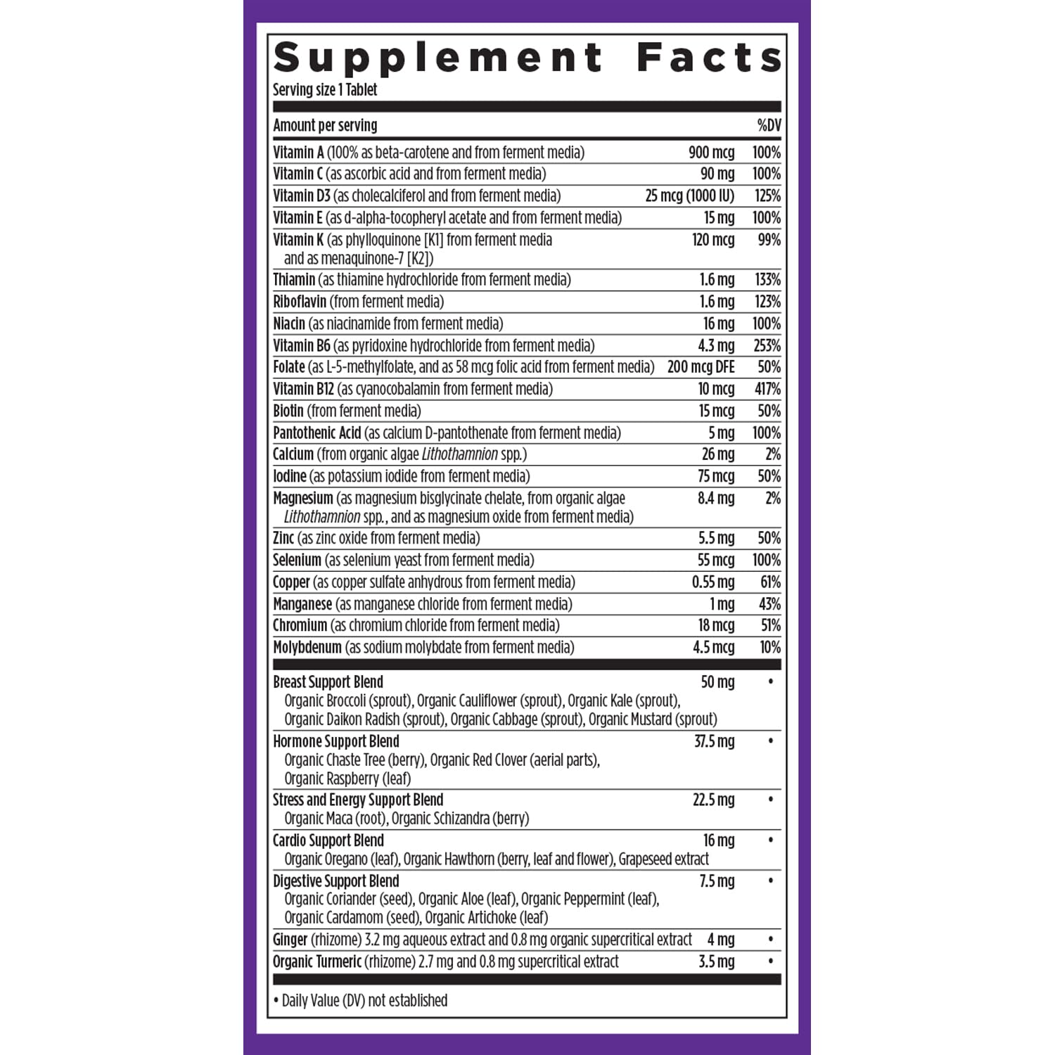 New Chapter Women’s Multivitamin 40+ | One Daily, Gentle on Empty Stomach, Non-GMO, Gluten-Free | 96 Tablets