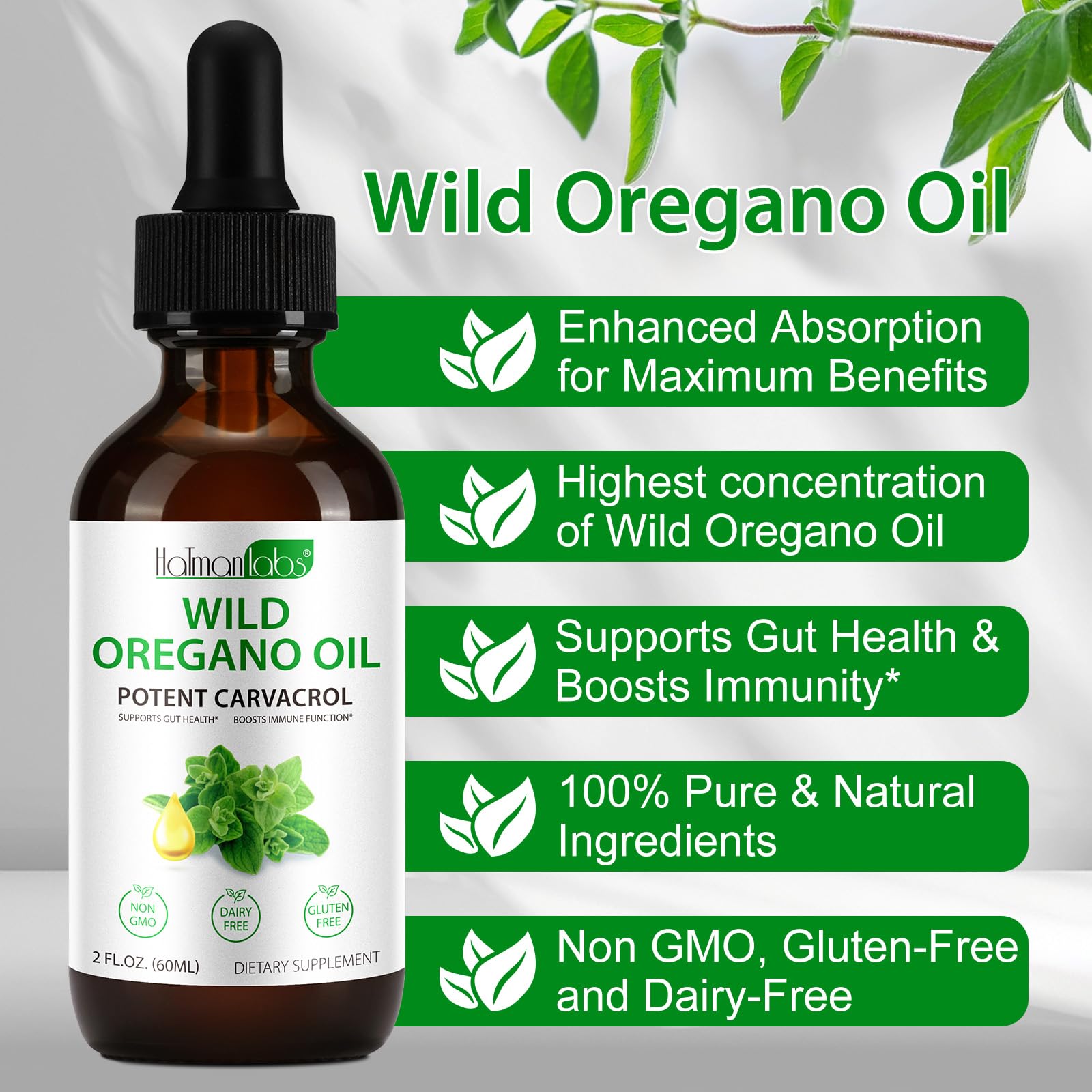 NewSeel Oil of Oregano Drops - Organic Oregano Oil (2 fl oz)