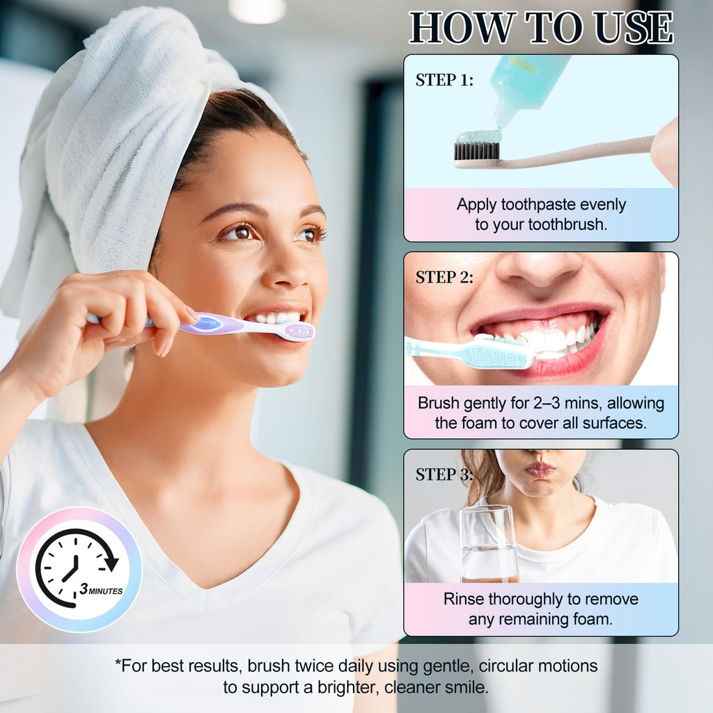 Niacinamide Whitening Toothpaste, Nicotinamide White Toothpaste, Gentle Care Deep Stain Removal, Improves Gum Health, Protects Tooth Enamel, Fresh Breath