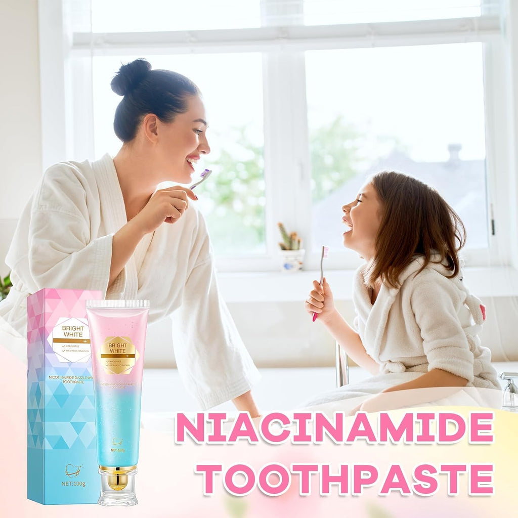 Niacinamide Whitening Toothpaste - Mild Mint, 24-Hour Fresh Breath, Fluoride-Free for Sensitive Teeth