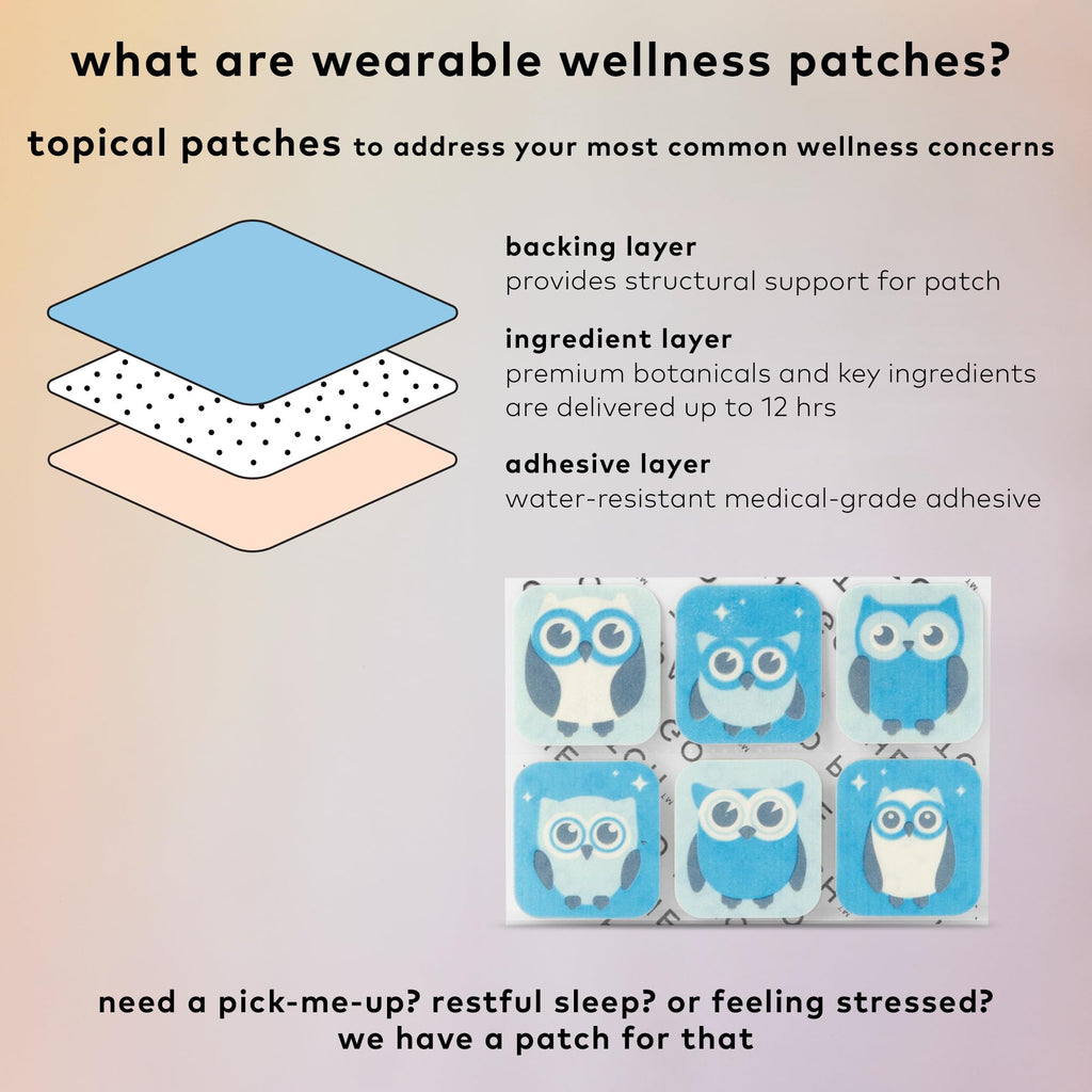 The Good Patch Nite Owl Patch – Natural Sleep Patch for Kids (12 Patches) with Tart Cherry, Chamomile & Skullcap