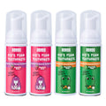 NOHOO Fluoride-Free Foam Toothpaste for Kids – 2 Strawberry + 2 Watermelon (60ml)