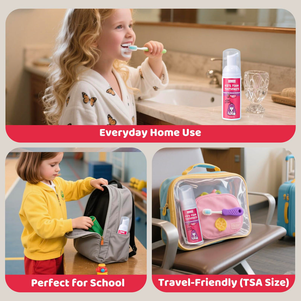 NOHOO Fluoride-Free Foam Toothpaste for Kids - Fruit Flavour