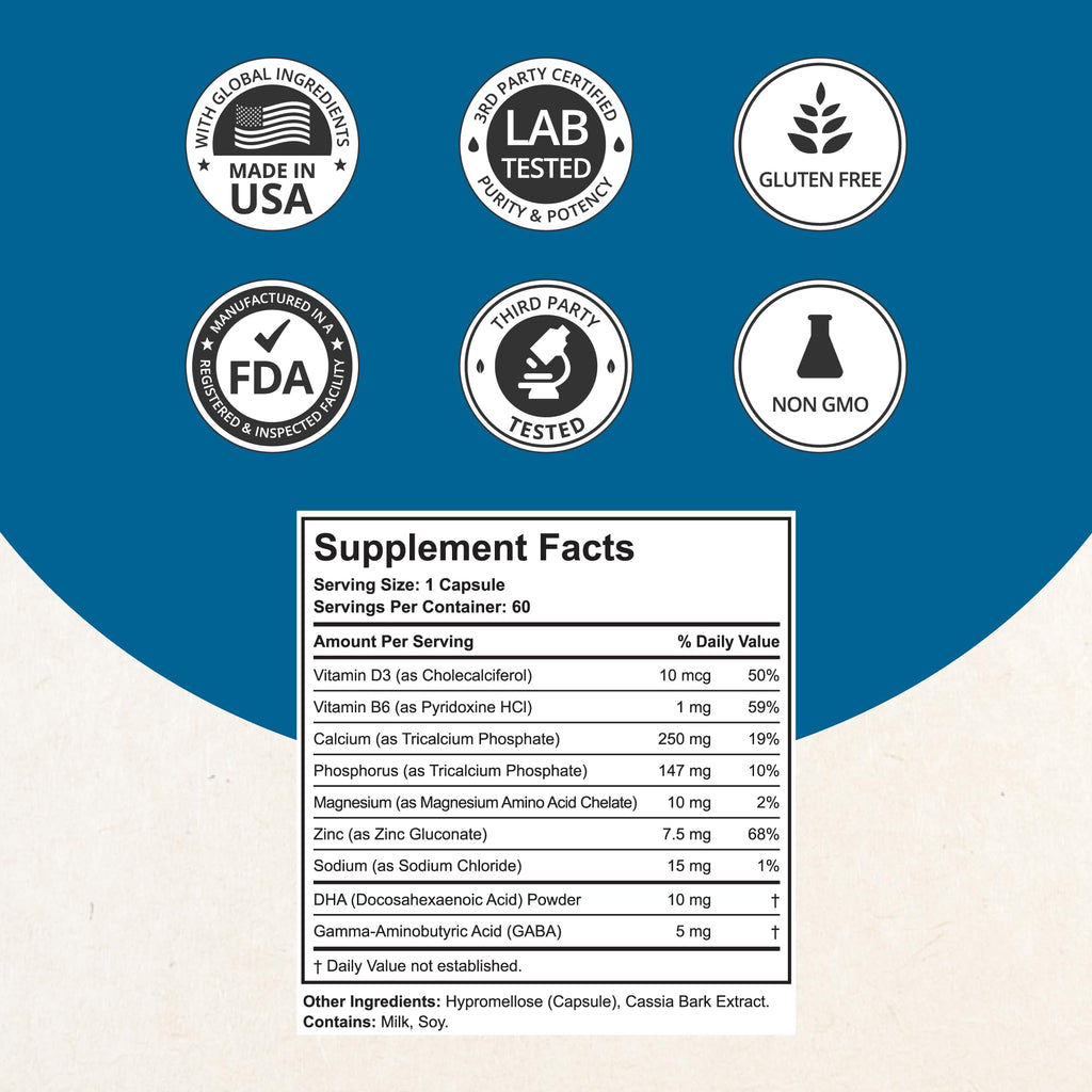 NuBest Grow Power Calcium & Magnesium Supplement – Vitamin D3, Zinc, Phosphorus | Pack 3 for Ages 10+