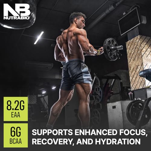 NutraBio Alpha EAA – All-Day Essential Amino Acids with Nootropics & Adaptogens | 30 Servings, Blueberry Lemonade