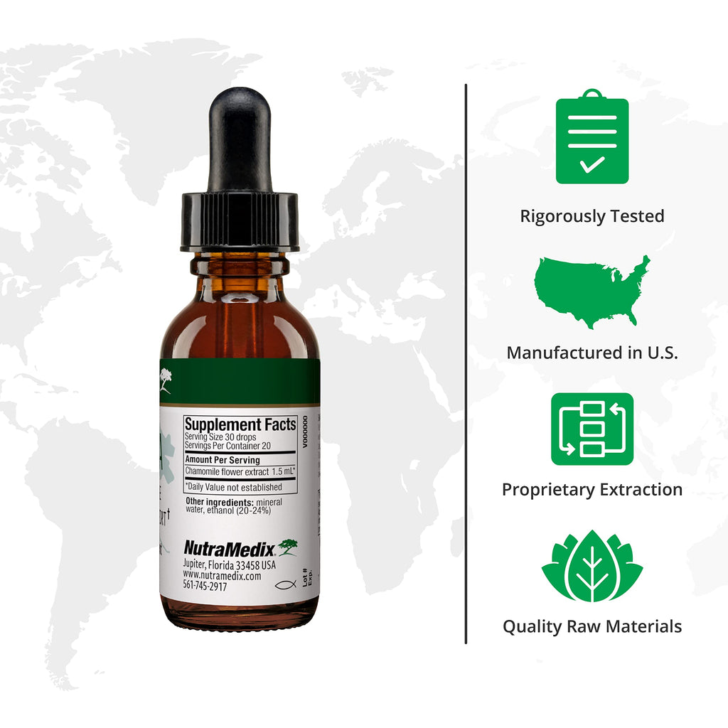 NutraMedix Babuna Calm Drops – Chamomile Extract for Rest & Relaxation (1 oz / 30 ml)