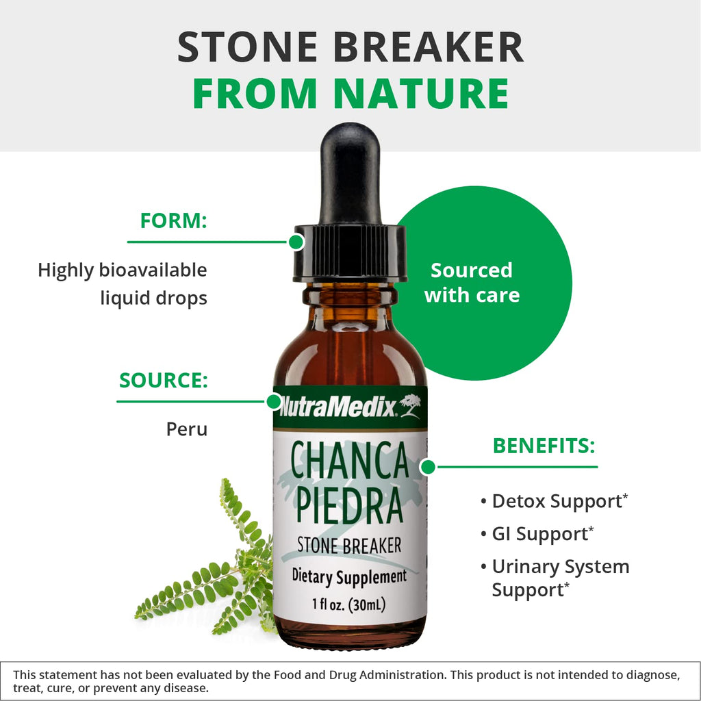 NutraMedix Chanca Piedra Drops – Kidney & Liver Health (1oz/30ml) Pack of 2