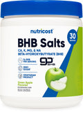 Nutricost BHB Salts Drink Mix – Green Apple, 30 Servings, 5g BHB per Serving