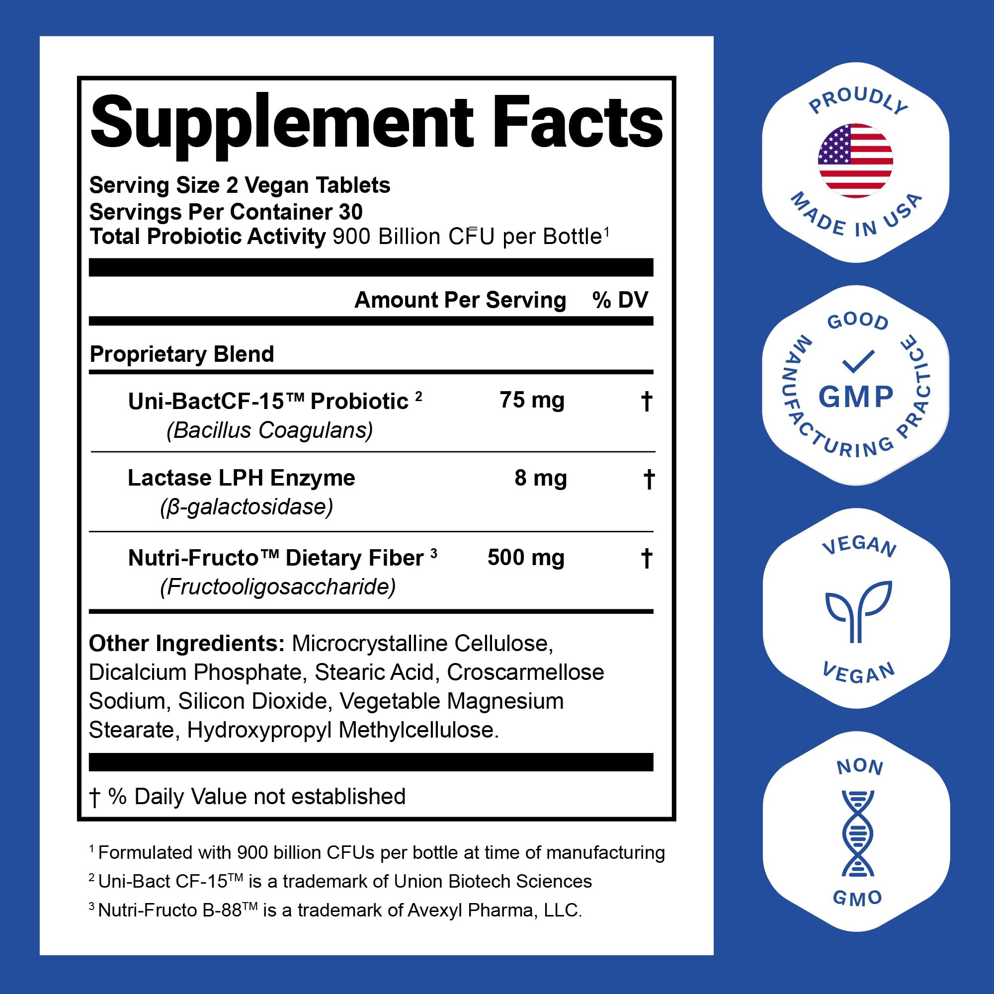 Nutrition Essentials Probiotics for Women & Men with Lactase Enzyme & Prebiotic Fiber – 3 Count of 60 Tablets