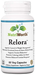NutriWorth Relora - Stress & Weight Management Supplement. 300MG Vegetable Capsules - 60 Servings per Bottle