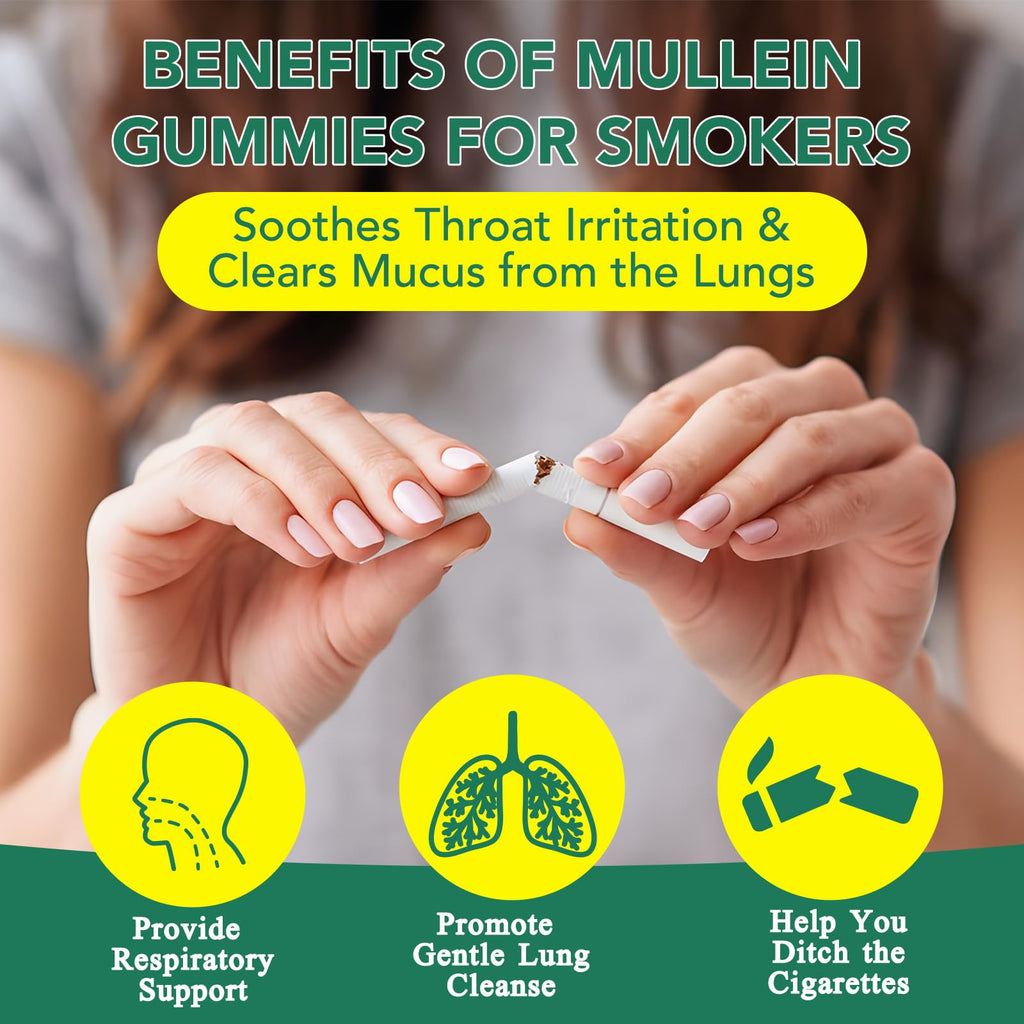 Nyloriaine Mullein Gummies for Lungs – Mullein Extract & Immune Support