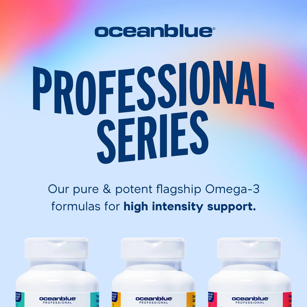 Oceanblue Professional Omega-3 2100mg Fish Oil – Triple Strength EPA, DHA & DPA | Burpless, Wild-Caught, Orange Flavor | 120 Count