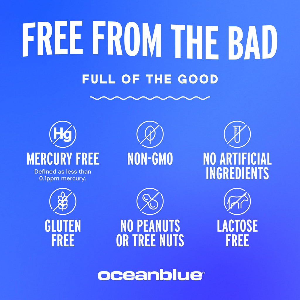 Oceanblue Professional Omega-3 2100mg Fish Oil – Triple Strength EPA, DHA & DPA | Burpless, Wild-Caught, Orange Flavor | 120 Count