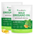 Oil of Oregano with Black Seed Oil - 2 Pack 6000mg Capsules, Organic Non-GMO | Immune & Digestive Support