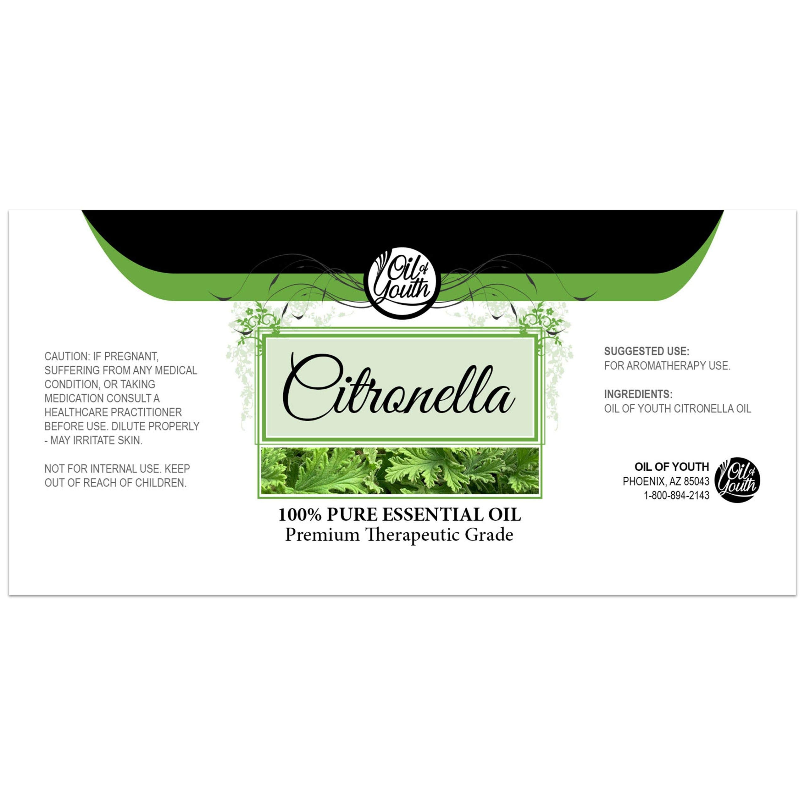 Oil of Youth Citronella Essential Oil 4 oz – Therapeutic Grade