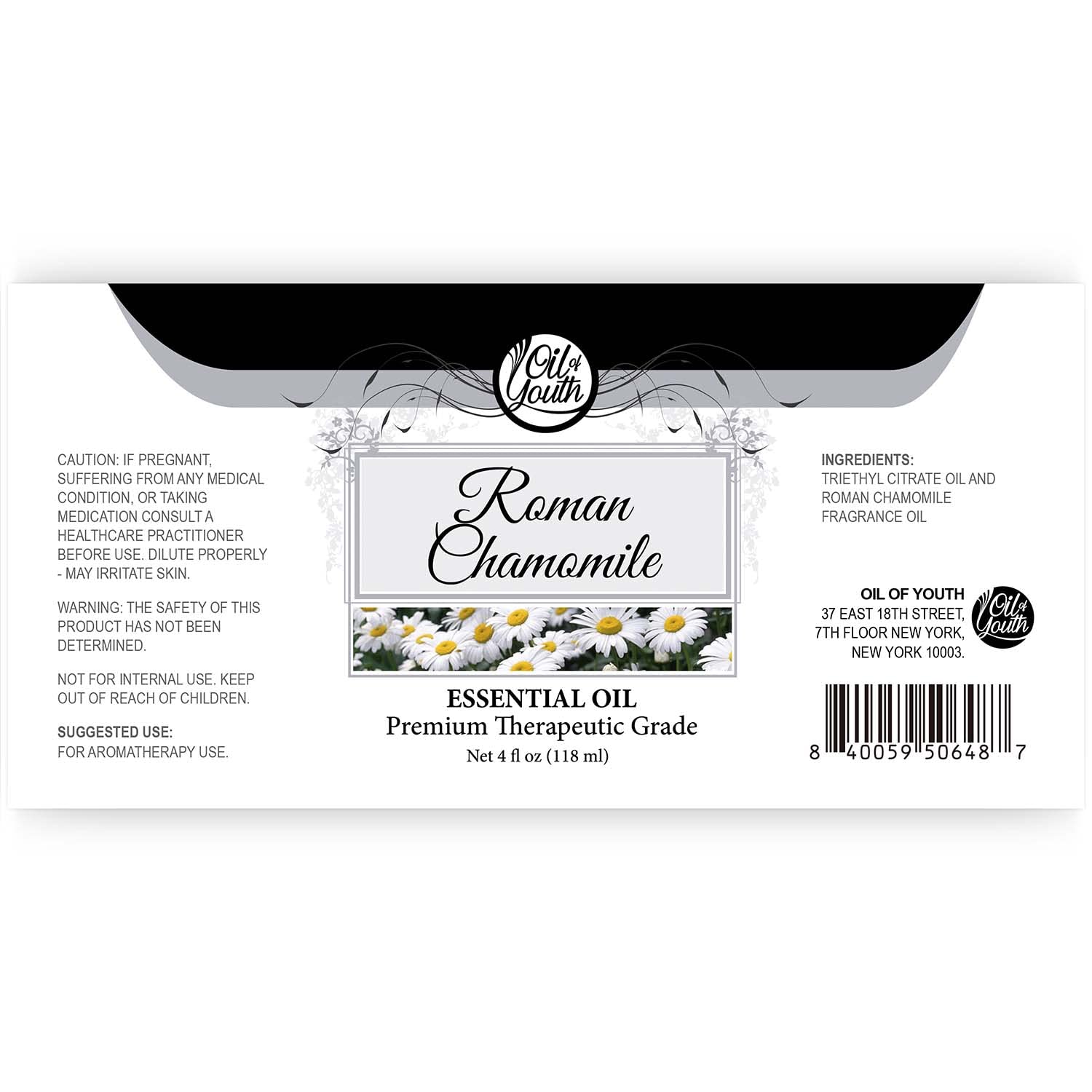 Oil of Youth Roman Chamomile Essential Oil 4oz – Therapeutic Grade