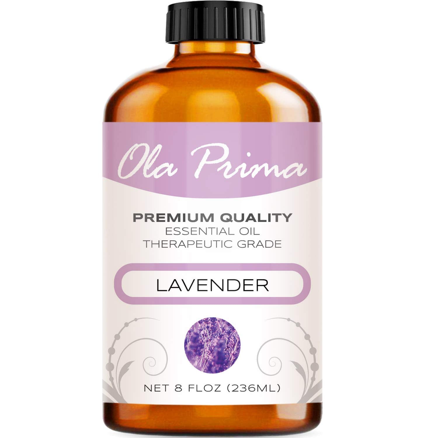 Ola Prima Lavender Essential Oil 8 Fluid Ounces - Aromatherapy