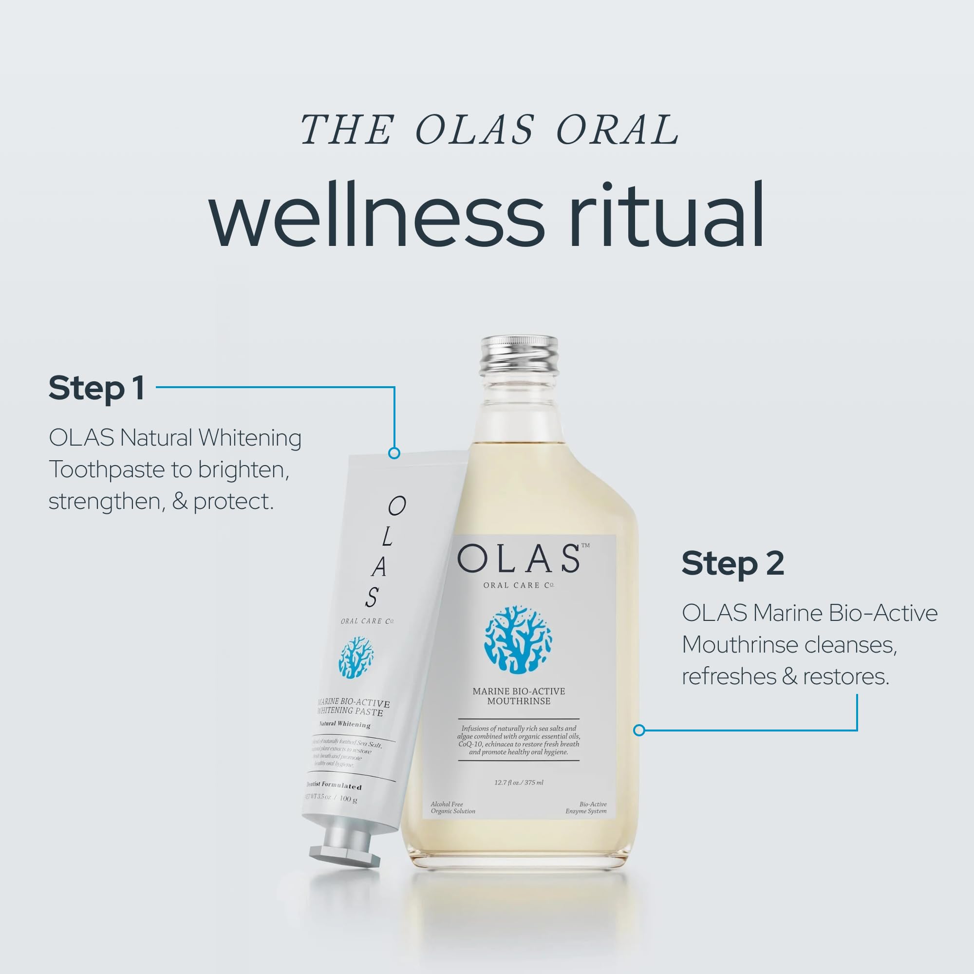 OLAS Marine Sea Mint Bio-Active Toothpaste – Fluoride Free, SLS Free (3.5oz)
