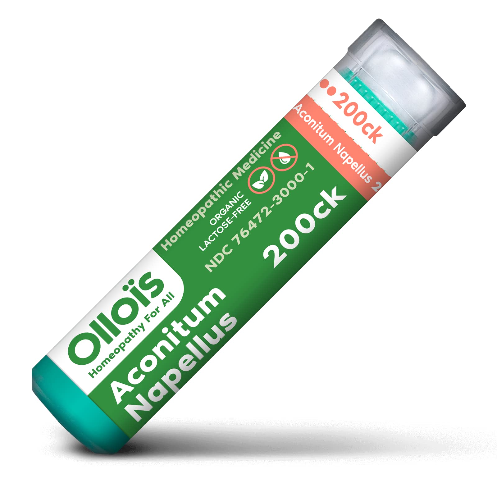 OLLOIS Aconitum Napellus 200ck | Organic, Lactose-Free, Vegan Homeopathic Medicine – 80 Pellets (Pack of 1)