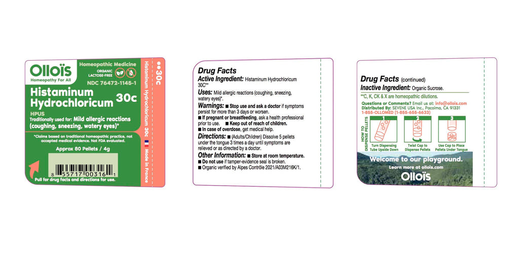OLLOIS Histaminum Hydrochloricum 30C – Organic Lactose-Free Homeopathic Medicine