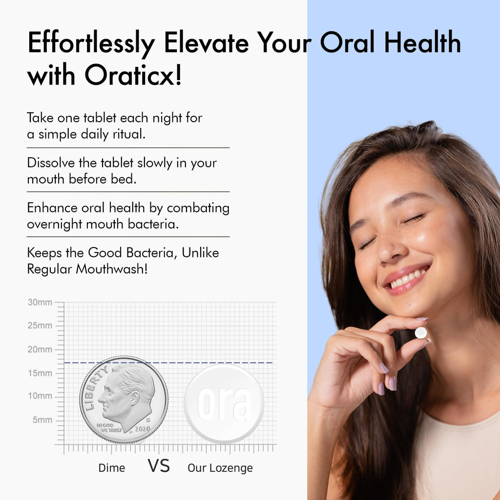 OraTicx Teeth & Gums Oral Probiotics – 8 Billion CFU, Grape Flavor, 30 Lozenges