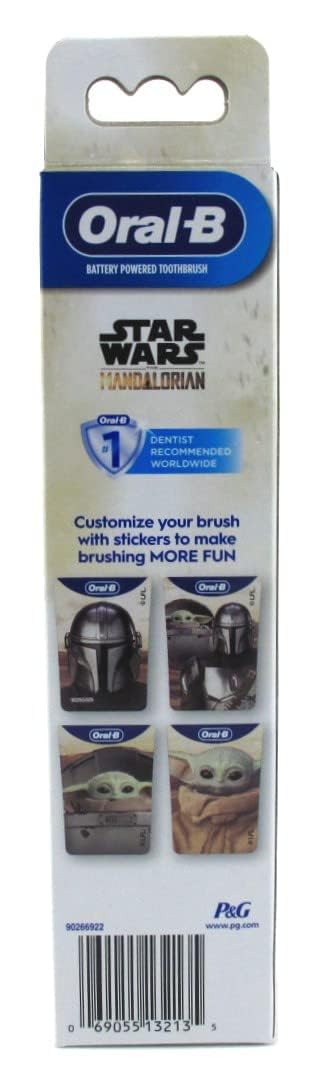Oral-B Kid's Battery Toothbrush Featuring Star Wars The Mandalorian – For Kids 3+