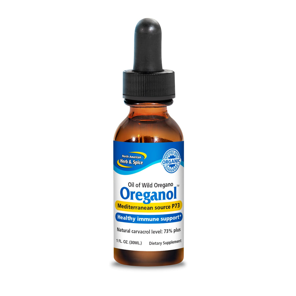 NORTH AMERICAN HERB & SPICE Oreganol P73 – 1 fl oz Pack of 2 – Wild Organic Oregano Oil – Mediterranean Source – Non-GMO | 864 Servings