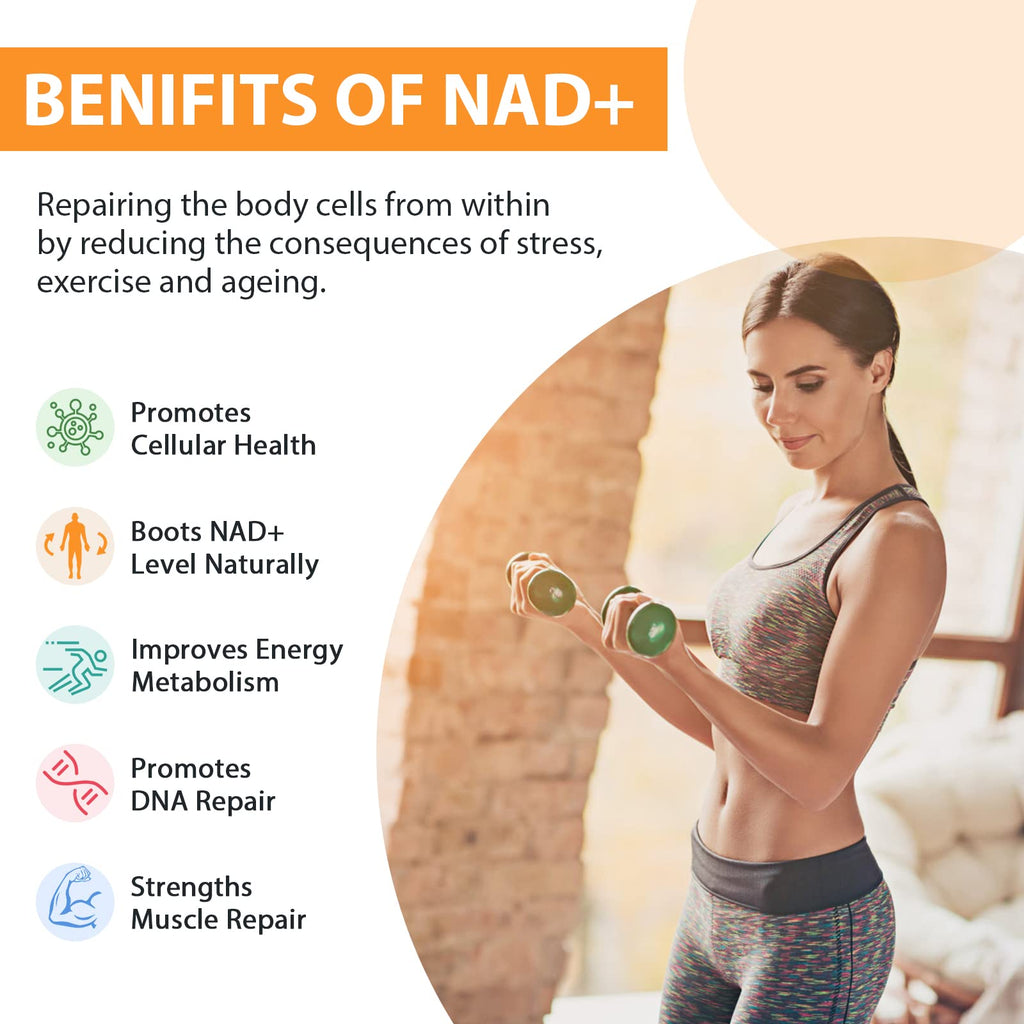 Orgabay Liposomal NAD+ Supplement 500 mg + 250 mg TMG | High Absorption, 60-Day Supply
