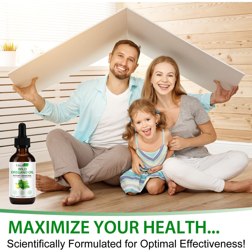 Organic Oregano Oil Liquid Drops | Natural Herbal Supplement for Immune, Digestive Support & Energy | Non-GMO, Gluten Free | 2 FL OZ