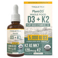 Organic Plant D3 + K2 Drops — 5,000 IU D3, 120 mcg MK7 | 100% Vegan Sublingual