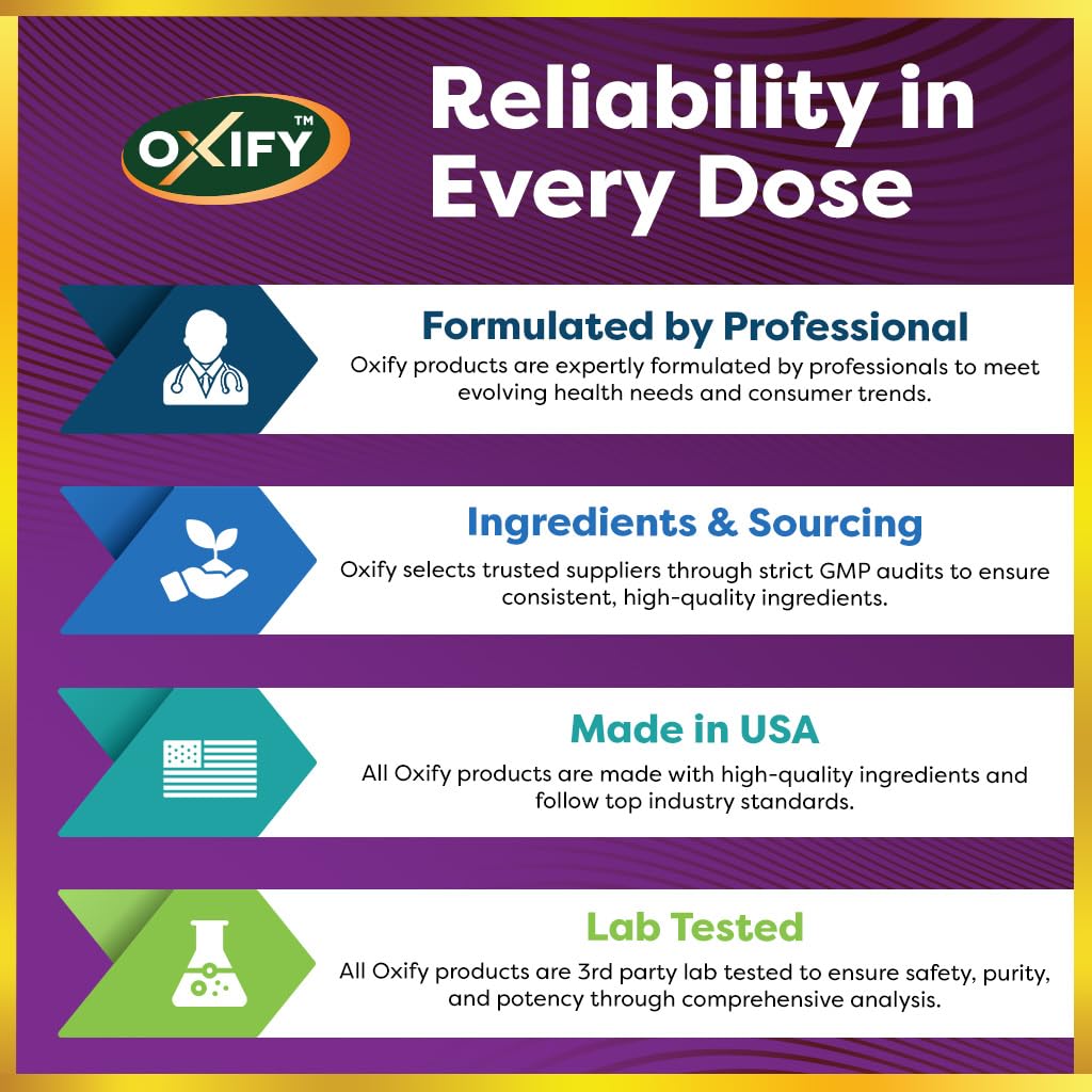 Oxify Broccoli Sprout Extract 1000 mg – 120 Capsules | Gluten-Free, Non-GMO | Made in USA