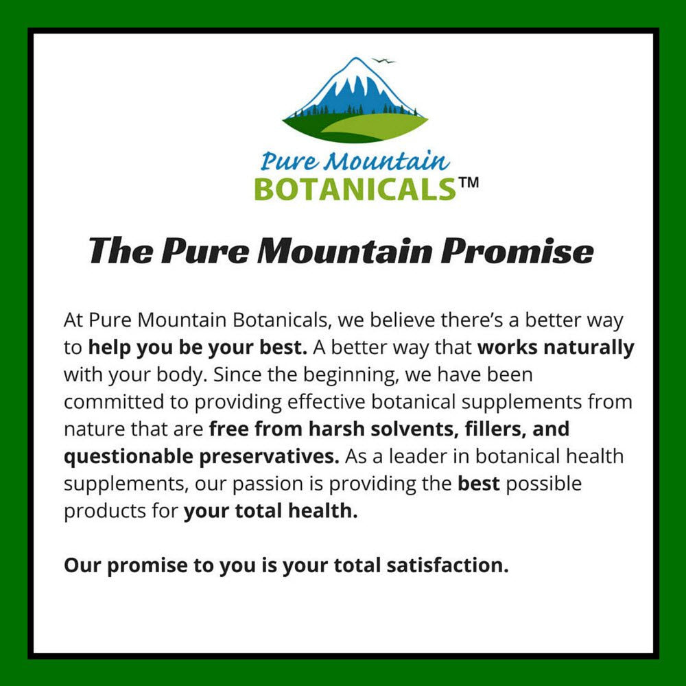 Pure Mountain Botanicals Echinacea Capsules – 420mg Organic Echinacea Root, Kosher & Vegan