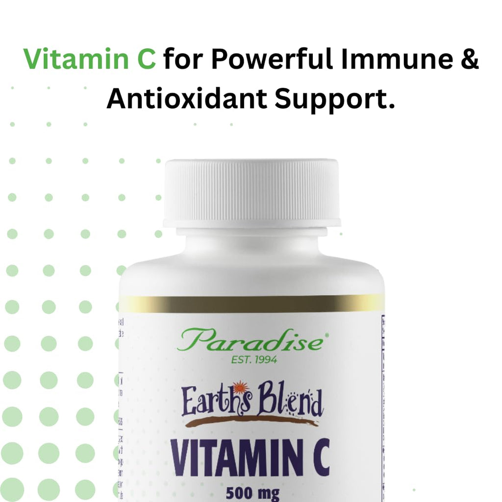 Paradise Herbs Earth's Blend Vitamin C with Nature's C, Adaptogens & Probiotics — ORAC Energy Greens Base, 90 Veg Capsules (Pack of 2)