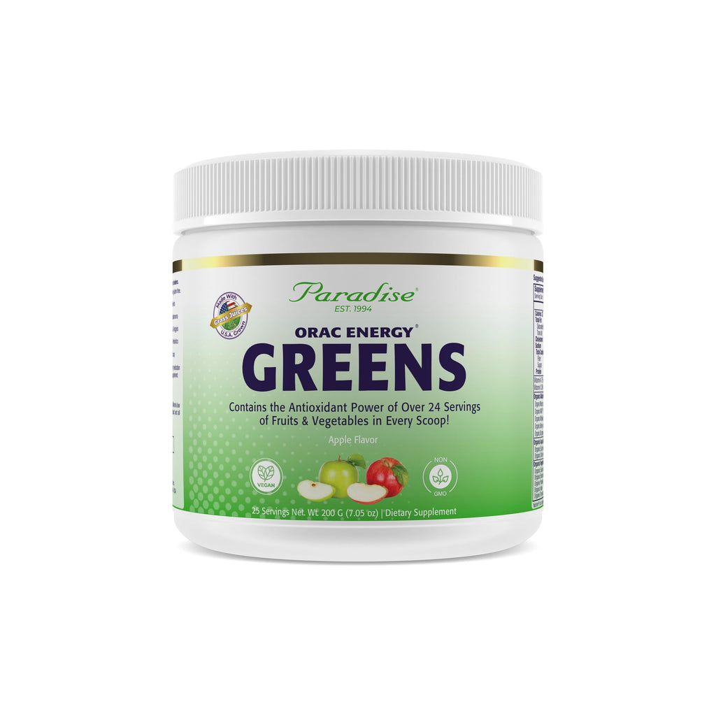 Paradise Herbs ORAC Energy Greens – Apple Superfood Powder, 25 Servings